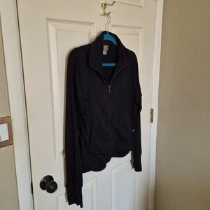 Champion Black Warm Up Zip-Up Jacket